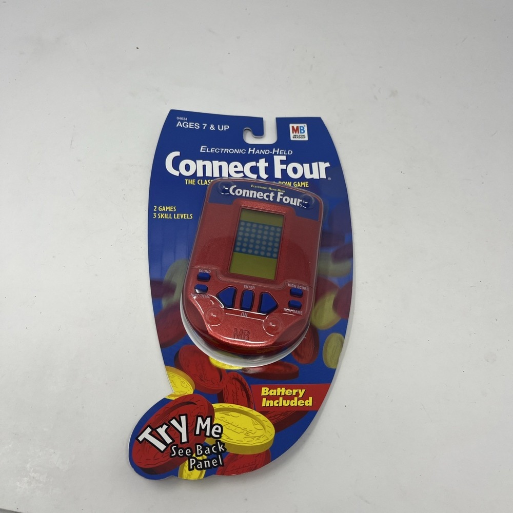 Connect Four Sealed Vintage Milton Bradley 2002 Hasbro Handheld Game